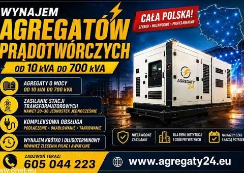 AGREGATY PRĄDOTWÓRCZE DO 700 kVA  - WYNAJEM - USŁUGI - 2/2