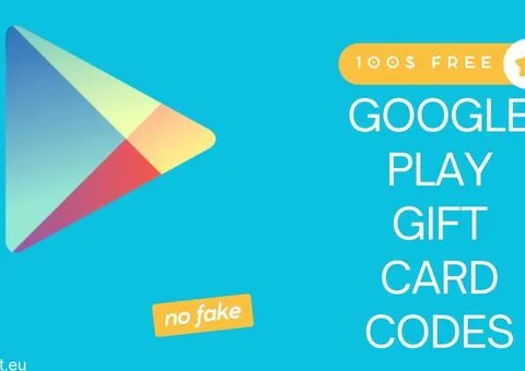 Get Your $5+ Free Google Play Gift Card  Google Play Gift Card Code