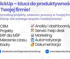 Konsultant ClickUp wdrożenie CRM i zarządzanie projektami